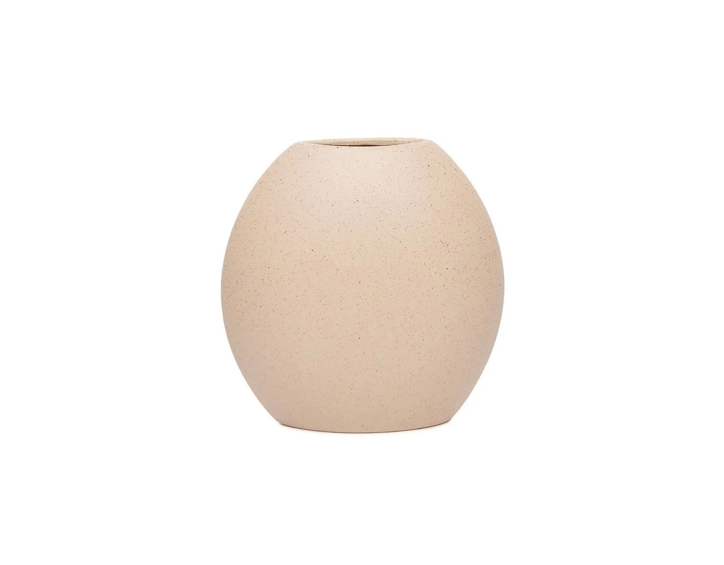 Vaso de Ceramica Cinza 24x10cm Cromus