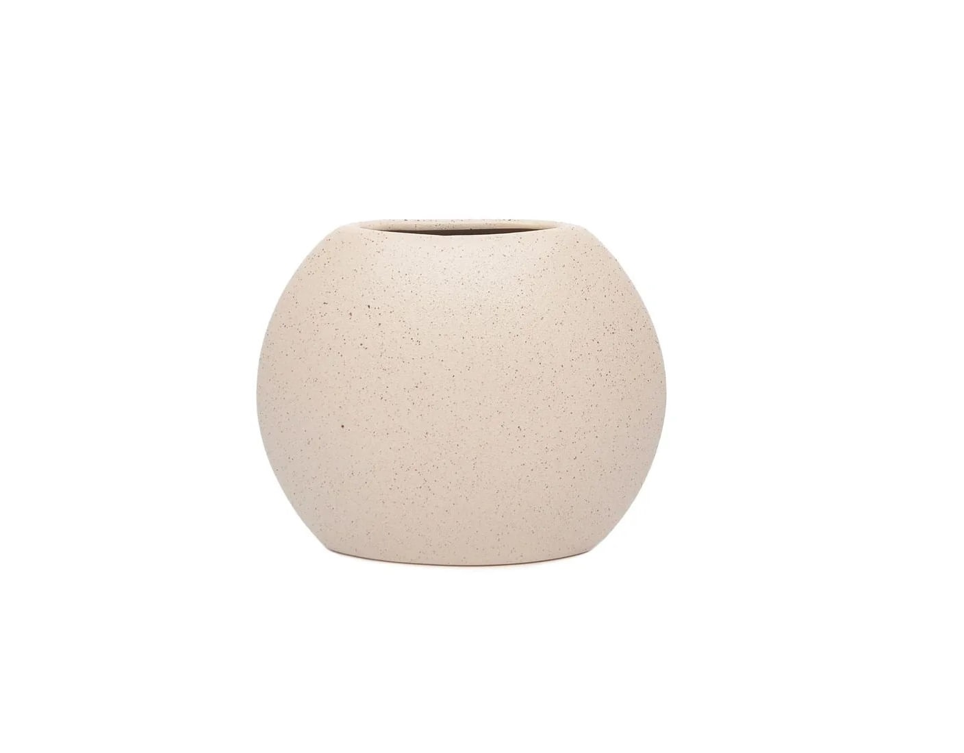 Vaso de Ceramica Areia 15x8cm Cromus