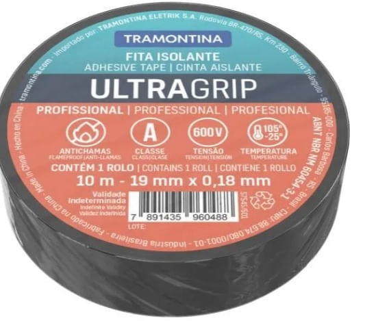 Fita Isolante 19mmx0,18mmx10mts pt Tramo