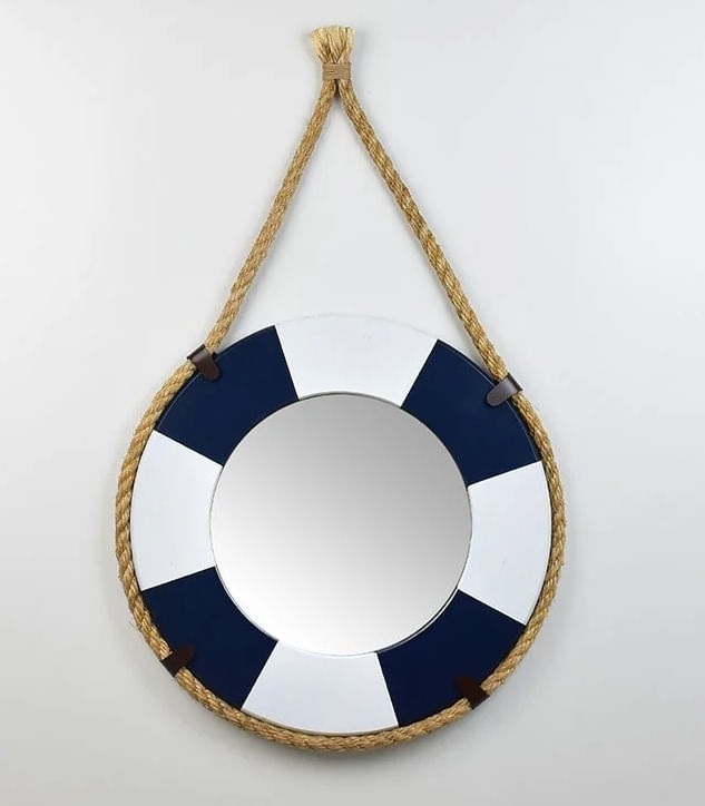 Espelho Nautico Boia Azul 45cm Xh-58