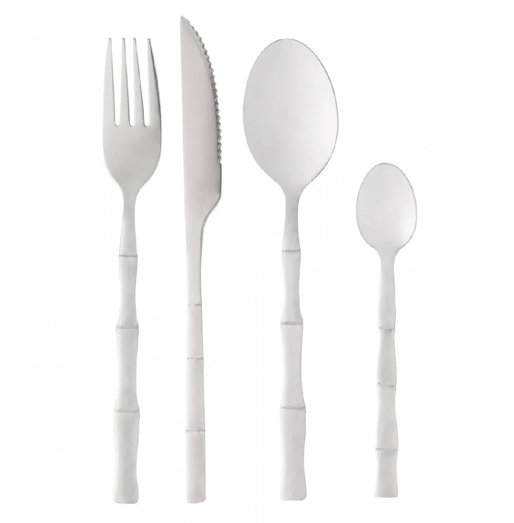 Faqueiro 16 Pecas aco Inox Bambu Elegant