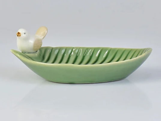 Enfeite Folha Verde 15cm Yv-72 b