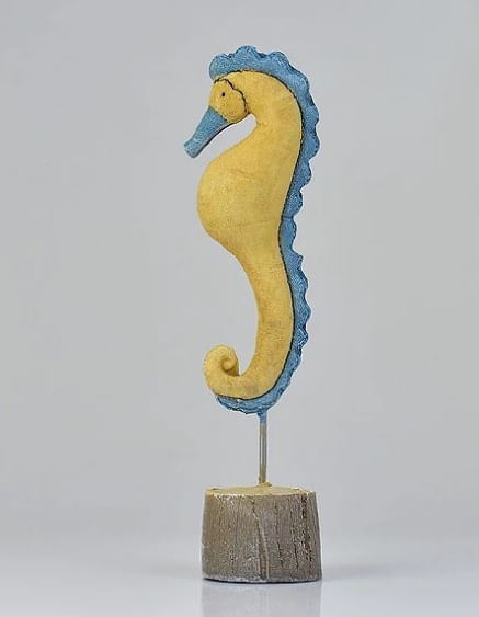 Enfeite Cavalo Marinho Rustico 31cm Yv97