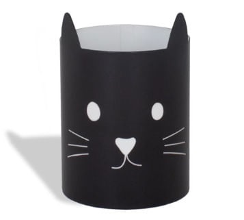 Porta Caneta Gato de aco Gato Preto