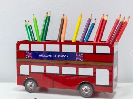 Porta Caneta Triplo Onibus de Londres