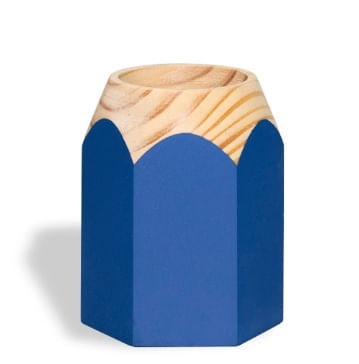Porta Caneta Lapis Azul