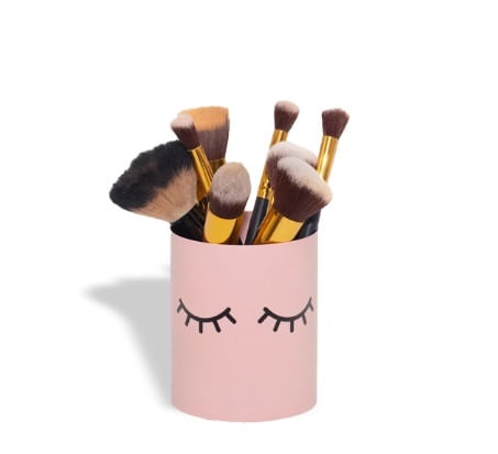 Porta Pinceis Cilios Rosa