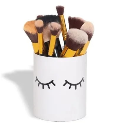 Porta Pinceis Cilios Rosa