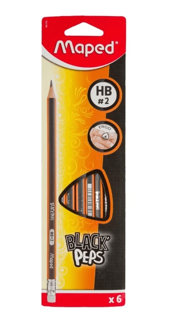 Lapis Grafite hb Black Peps 6und Maped