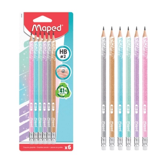 Lapis Grafite hb Blackpe Glitter 6und ma