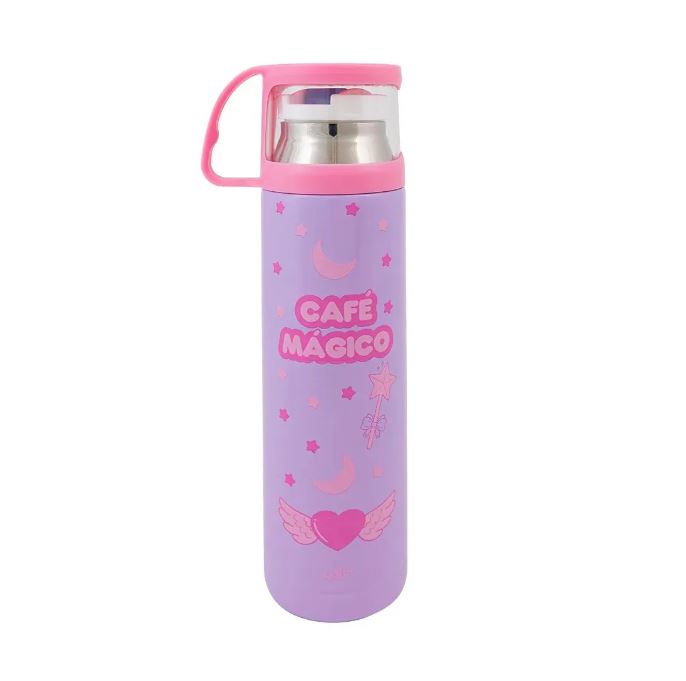 Garrafa Termica com Caneca Gamer Girl - Uatt