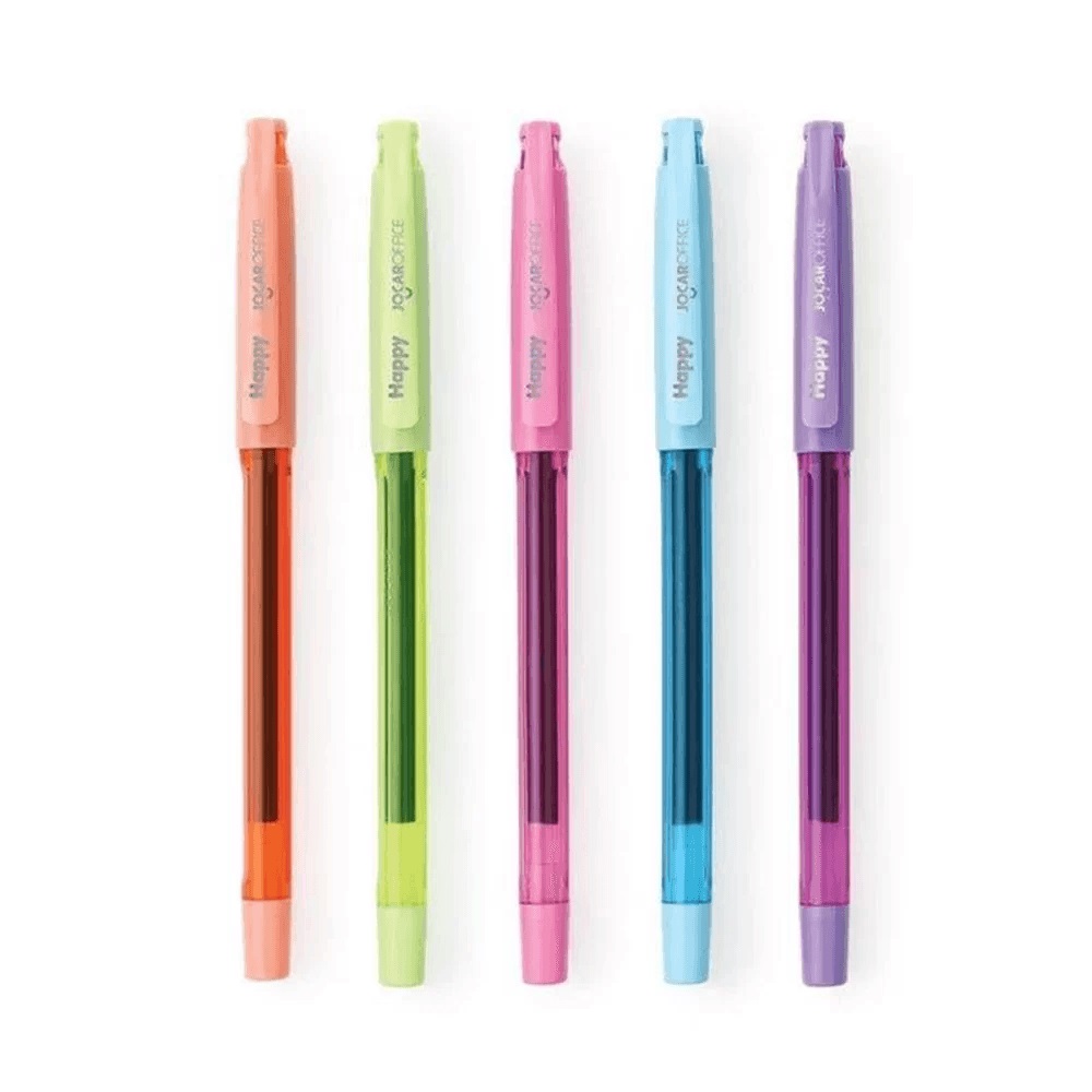 Caneta gel Happy 0.7mm Colorida Jocar of
