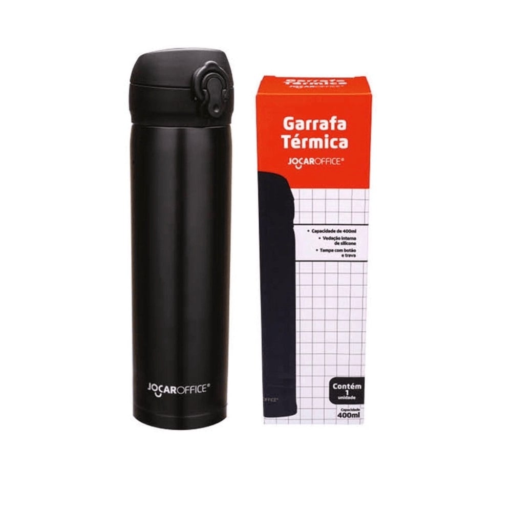 Garrafa Termica Preta 400ml Jocar Office - Leonora
