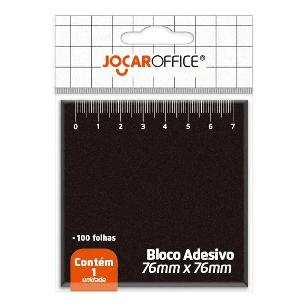 Bloco Adesivo pt Regua 76x76mm 100f Joca