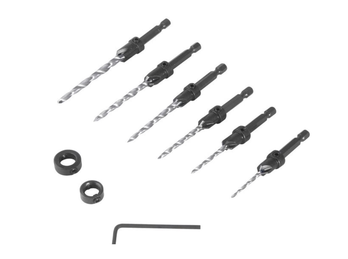 Jg c/ 8pc Broca ar c/ Escariador 7/64''