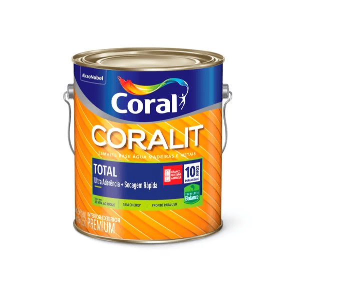 Esmalte Coralit Total fo Preto 3.6l