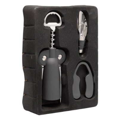 Kit 3pc p/ Vinho em Liga de Zinco Lyor