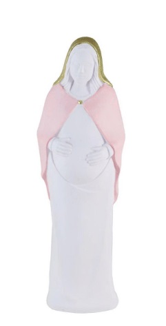 Enfeite Nossa Senhora Gravida Rosa 22x7