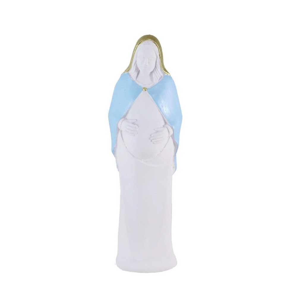 Enfeite Nossa Senhora Gravida Azul 22x7