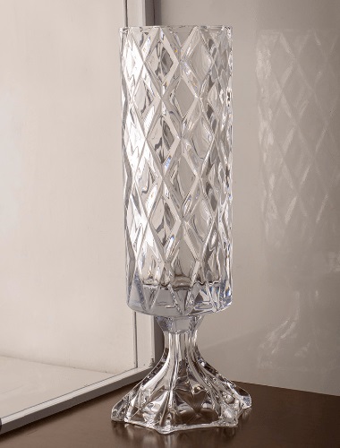 Vaso com pe de Cristal Deli Diamond Lyor