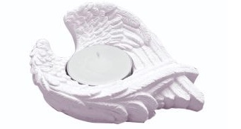 Enfeite de Mesa Asas com Vela bc Zenir