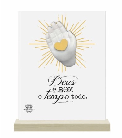 Enfeite de Mesa Apliq Deus e bom Zenir