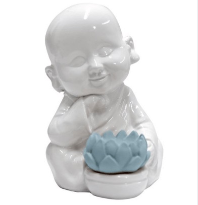 Porta Incenso Buda Azul12x8x7cm Zenir