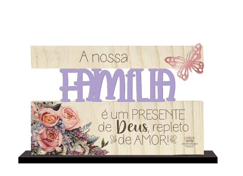 Enfeite de Mesa Apliq Familia Borb Zenir