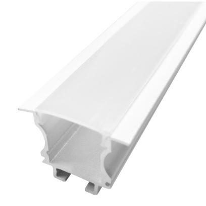 Perfil Embutir 24,2mmx1,8mm 2 Metros Branco Nitrolux