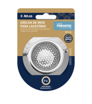 Grelha P/lavatorio Premium 7cm Inox Atla