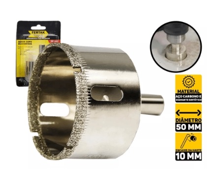 Serra Copo Diamantado Refrig 50mm Fertak
