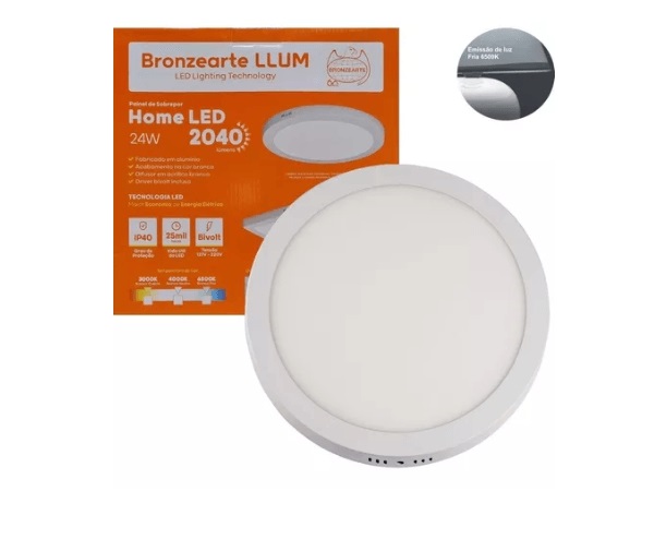 Painel sob rd 24w 6500k Home abs Llum