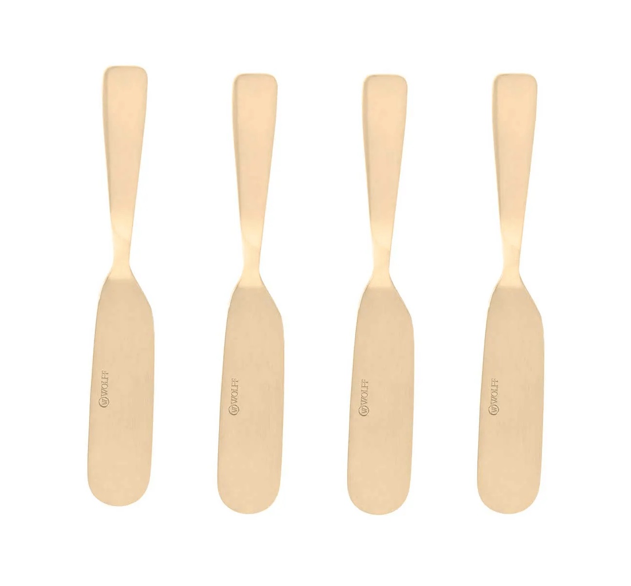 Cj4 Espatulas Aco/inox Dourado Wolf