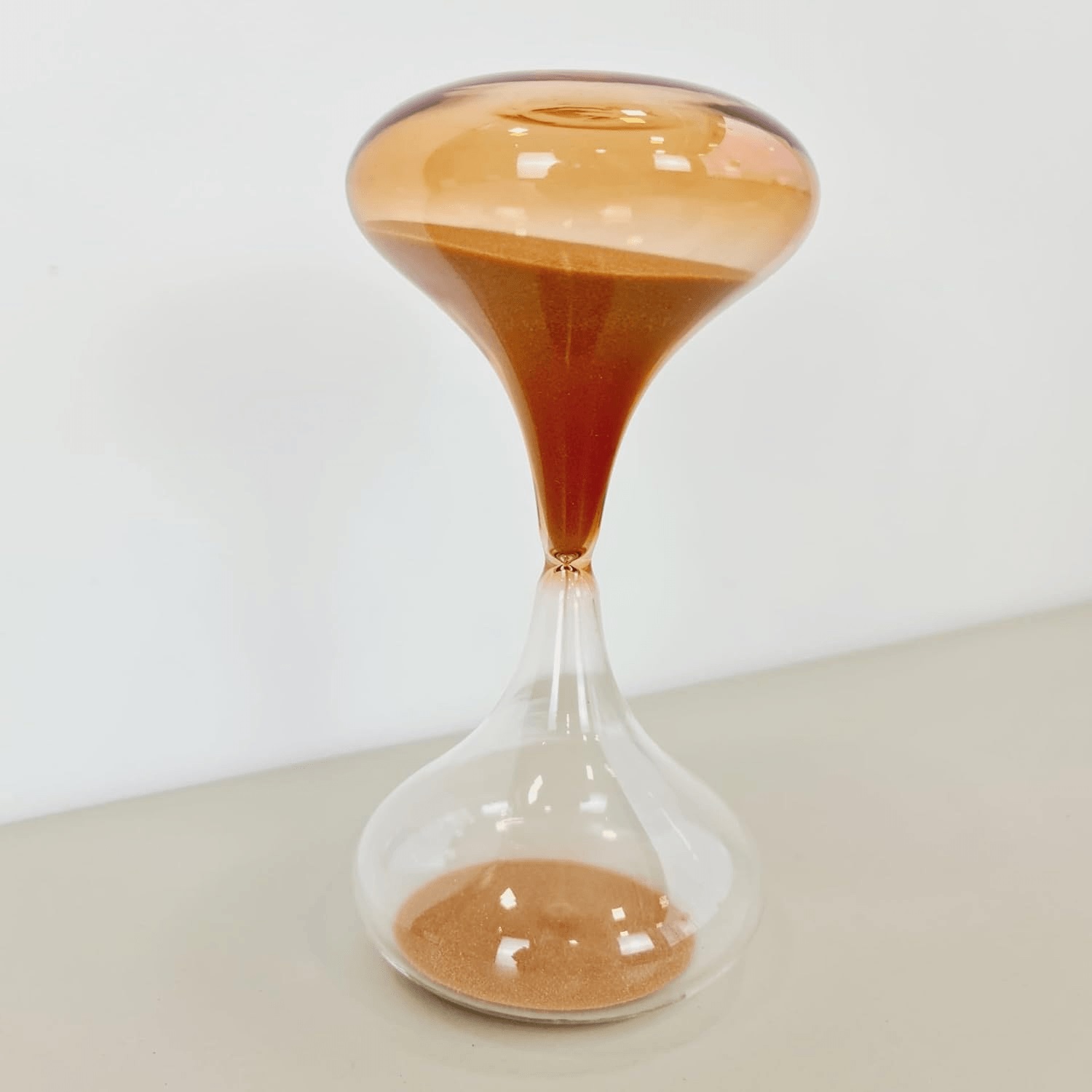 Ampulheta em Vidro 30 min Caramelo