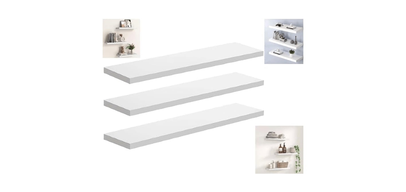 Kit3 Prateleiras br 1,2x20x60cm sup Prat