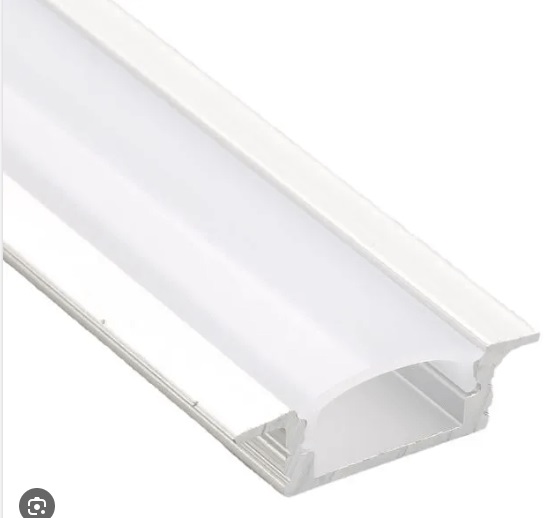 Perfil Embutir Al Way 2 Metros 25,7x7mm Branco Llum