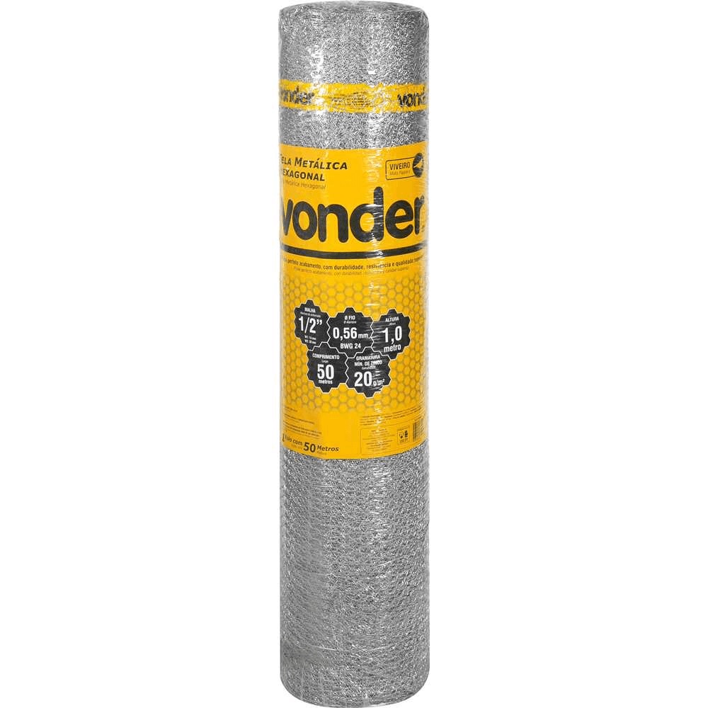 Tela P/viveiro 1/2”x24x 1,0x50mt Vonder