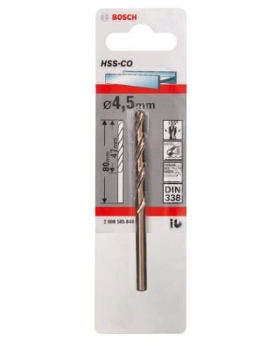 Broca P/metal aco Hss-co 4,0mm Bosch