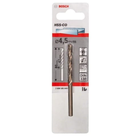 Broca P/metal aco Hss-co 4,5mm Bosch