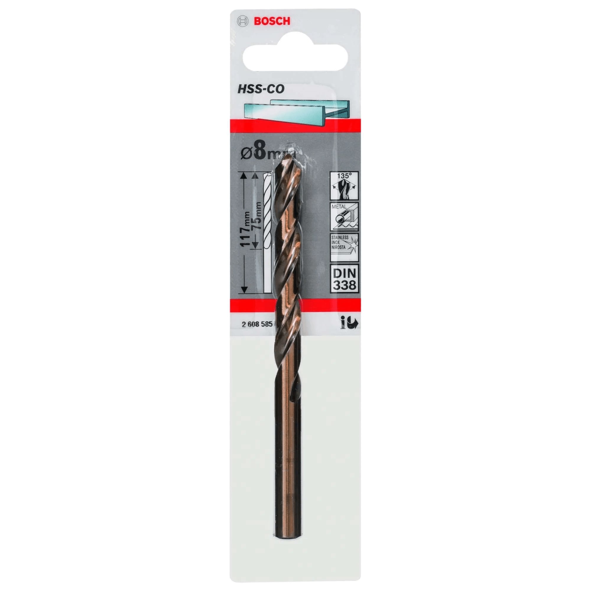 Broca P/metal Hss-co 8,0mm Bosch