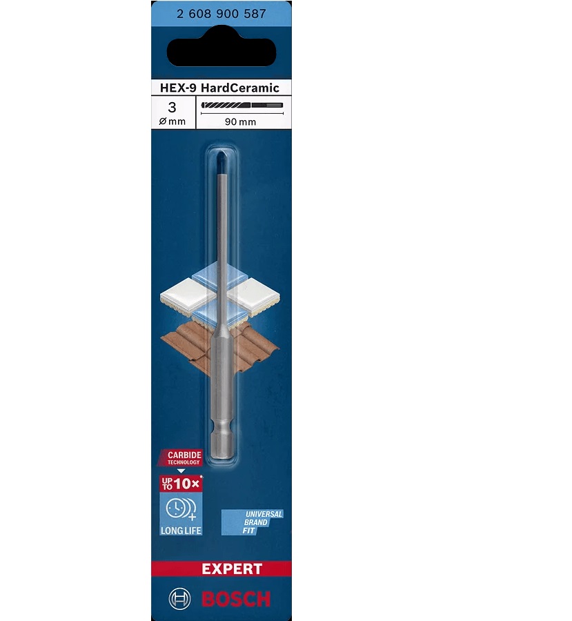 Broca Diamantada P/ceram 3.0mm Hex-9 bos