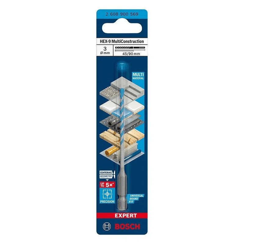 Broca Multimater Hex-9 6x90x150 Bosch