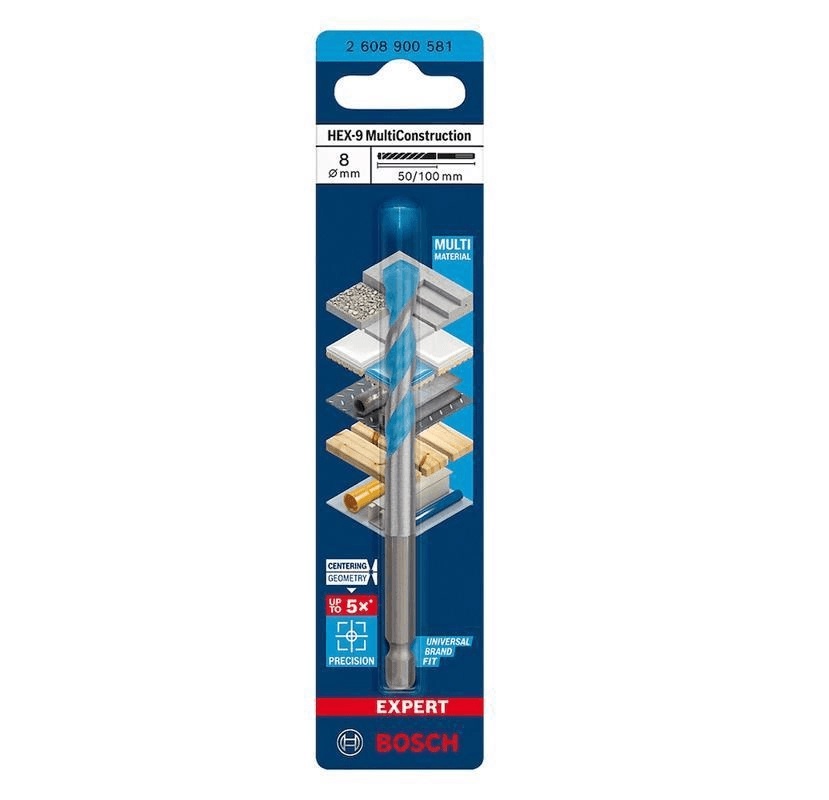 Broca Multimater Hex-9 8x50x100 Bosch