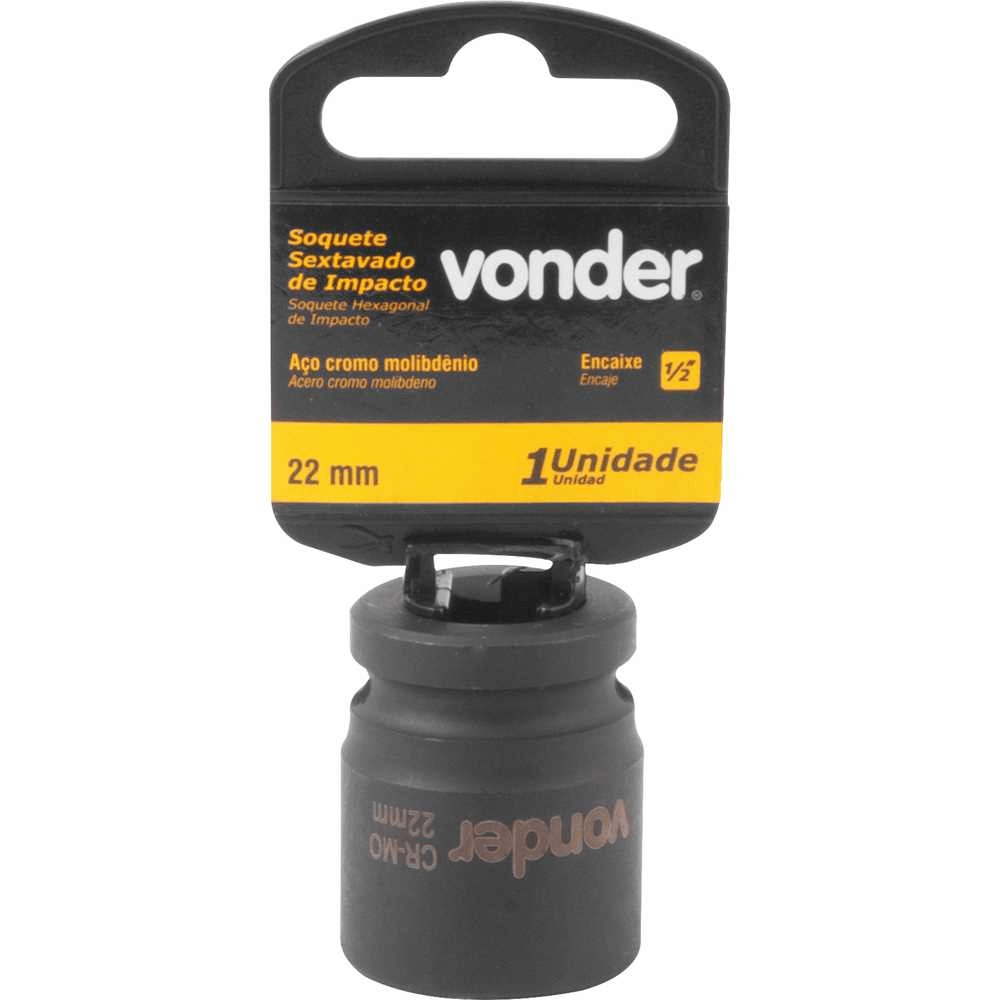 Soquete Sext imp 1/2” 22mm Crmo Vonder