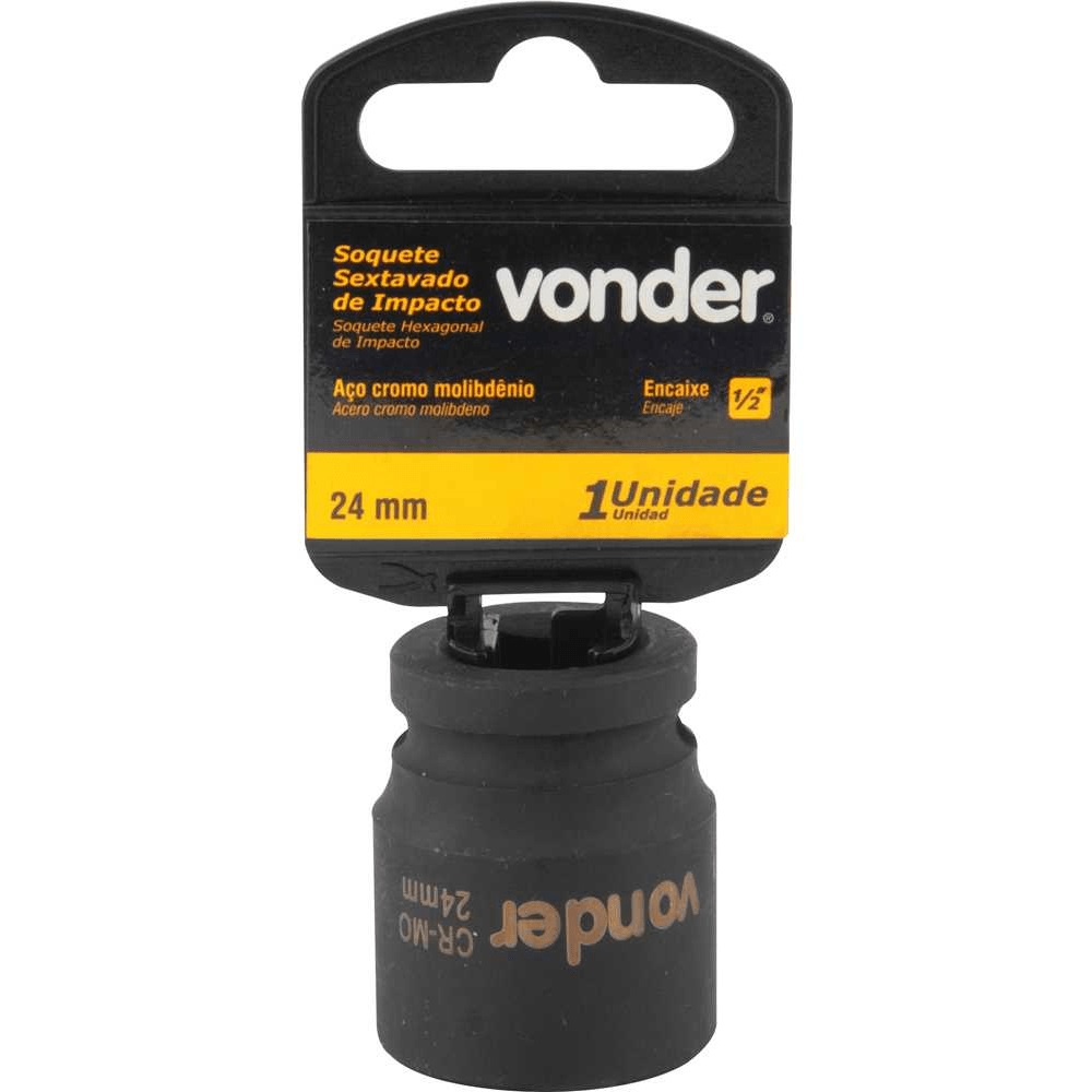 Soquete Sext imp 1/2” 24mm Crmo Vonder