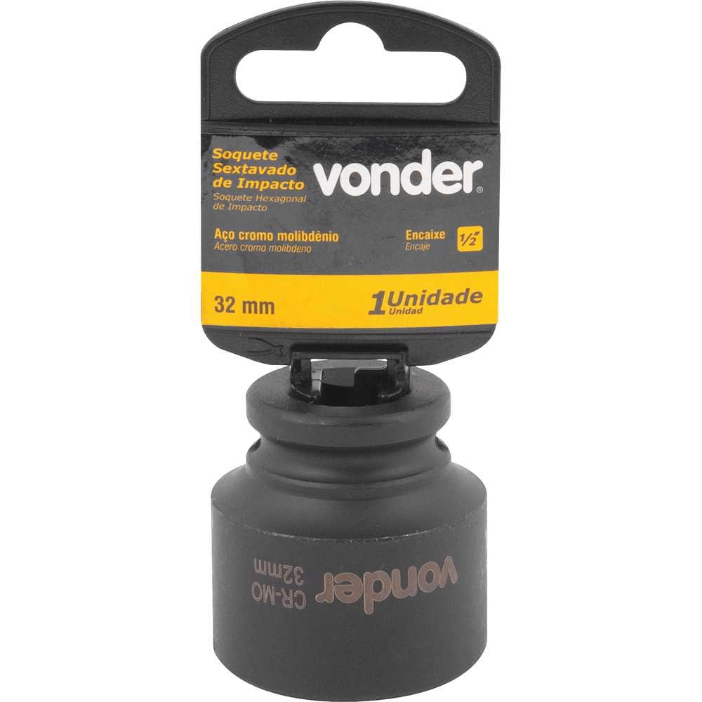 Soquete Sext imp 1/2” 32mm Crmo Vonder
