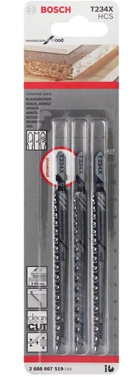 Lamina Tico-tico T234x 3pcs Bosch