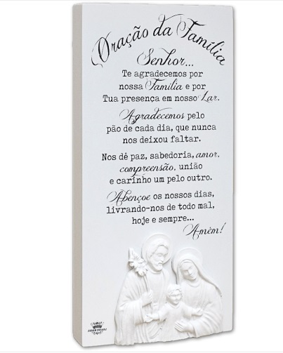 Madeirinha Oracao da Familia 25x5x12,5 z