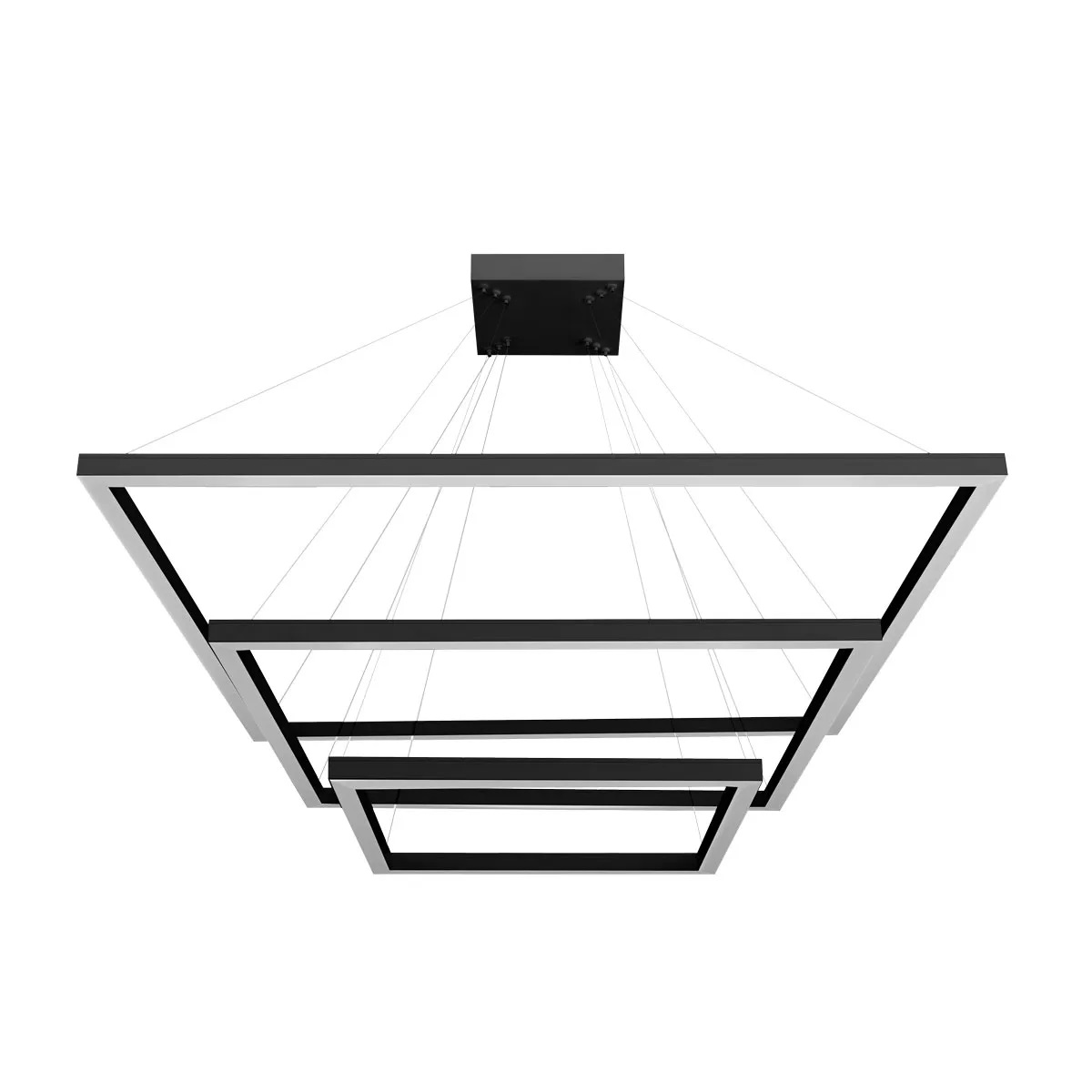 Pendente Perfili Quad. led 95w pt 3000k