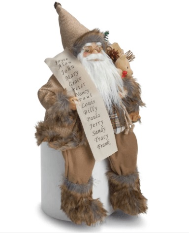 Papai Noel C/saco de Pres Mr/bc 55 cm